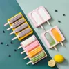 Baking Moulds Simple Popsicle Silicone Mold Household Ice Cream Set Practical Cube Tray DIY Handmade Tool Candy Bar308t