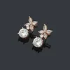 2023 Luxury Diamond Stud Branded Logo Grave Jewelry Lady Studs Trendy Designer örhängen rostfritt stål silver elagant kvinnor SMA243K