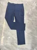 Men's Pants Fenggejiwo Suit In Navy Blue With Slight Elasticity