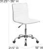 Autres meubles Meubles Alan Low Back Designer sans bras blanc nervuré pivotant chaise de bureau Q240129