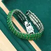 Ketting Groene Smaragd Blauwe Stenen 925 Zilveren Sieraden Set Voor Vrouwen Oorbellen Ketting Hanger Ring Armband Verjaardagscadeau