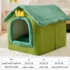 Mats Cat House Fully Enclosed Winter Warm Small Dog Teddy Removable And Washable Type Bed Dog House Cat Bed Pet Litter Cat Supplies