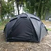 Tents And Shelters Black Silver Coated Planet Tent 3-6 People Spherical With Inner Outer All In One Glaming Tourist Family Outdoor Camping