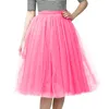 Rokken Kniehoge Pettiskirt Voor Vrouwen Mesh Tule Tutu Bal Danskleding Halve Rok Carnaval Verjaardagsfeestje Prinses A-lijn Geplooid