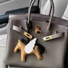 Women Handbag BK New Handmade Sheepskin Crocodile Wings Angel Keychain Basket Bag Decoration