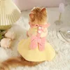 Trajes de gato Hoopet Cães Camisola para Cão Pequeno Inverno Quente Gatos Princesa Vestido de Malha Roupas Filhote de Cachorro Gatinho Chihuahua Yorkie Pet Suprimentos