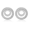 Earrings Forever Signature Earrings Clear CZ 925 Sterling Silver Jewelry For Woman Make up Fashion Female Earrings Party Jewelry