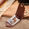 Chains PU Leather Clip Photo Keychain Stainless Steel Personalized with Calendar and Engraved Charm Gifts for Your Father and Boyfriend