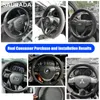 Steering Wheel Covers PU Leather Car Cover Auto Accessories Tucson NX4 Elantra 2024 Sonata 10th 38cm