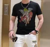 S-6XL Anime T-shirt männer baumwolle Grafik Strass Hohe Qualität Sommer Mode Heißer bohrer T-Shirts streetwear männer Kleidung