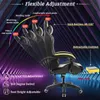 Autres meubles RGB Light Gaming Chair Chaise de bureau Gamer Computer Chair Chaise pivotante ergonomique 2 points de massage 135 inclinable avec repose-pieds Q240129