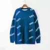 Designerskie swetra swetra okrągła szyjka list haft haft mejr bluza ściągacza pullover pulloczy parę skoczki szydełkowe odzież wierzchnia