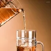 Mugs 500ML/1L Transparent Beer Mug Plastic Unbreakable Drinking Cup Milk Juice Barware For Home Party Bar KTV Drop