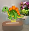 Night Lights Personalized Name Lamp Elephant USB 3D Nightlights Custom Light Cartoon Acrylic For Baby Kids Room Decor