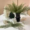 Decorative Flowers 10Pc Artificial Pine Branches Green Plants Christmas Tree Cuttings Year Gift Box Decor Fake Home Decoration