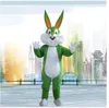 Pasen Konijn Mascottekostuum Bugs Bunny Harige Pakken Fancy Cartoon Haas Outfits Carnaval Halloween Kerst Feestjurk Sets