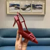 2024 Heels Designer Red Women's High Heel Sole Thin Heel Black Nude Matte Women's Shoes