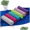 Serviette Été Sports de plein air Écharpe froide en cours d'exécution Yoga Voyage Gym Cam Golf Sports Refroidissement Colds Neck Wrap Inventaire Drop Livraison Dhhty