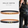 Luxury Ladies Leather Belt Fashion Double Sided Versatile Young Women's Belts Multiple Color Whole270z