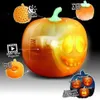 Halloween Flash Talking Animated LED Pumpkin Toy Projection Lamp för Home Party Lantern Decor Props Drop Y201006291B