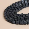 Bileklik 812mm Düzensiz Doğal Yüzlü Kaba Siyah Turmalin Florit İyileştirme Taşı Kuyumcu için Gevşek Boncuklar Diy bilezikler