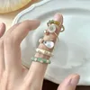 Band Rings New Fashion Silver Gold Color Double Enamel White Irregular Punk Open Finger Ring For Women Girl Jewelry Gift Dropship 240125