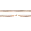 Bracelets FJ Jewelry 7mm 19cm Women 585 Rose Gold Color Middle White Curb Bracelet Link Chains