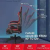 Autres meubles Chaise de jeu Dossier et siège réglable en hauteur, inclinable et pivotant, ordinateur de bureau de course, vidéo ergonomique rouge/noir Q240129