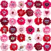 Hundkläder 50/100 st Valentine's Day Puppy Yorkshire Hair Bows Gummiband Tillbehör Blommor Grooming For Pet Product