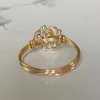 Bagues de cluster Bague en cuivre créative avec perles roulantes Surface lisse Soulagement du stress Anniversaire Noël Bijoux Cadeau pour femmes filles