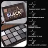 UCANBE Smokey Black Eyeshadow Palette 15 Colors Dark Shimmer Matte Metallic Makeup Pallet High Pigmented Gray Silver 240124