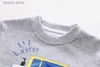 Kleidungssets Herbst Babybrief Langarmanzug 0-5-jährige Boy Cartoon Excavator Pullover Hose zweiteiler einfacher Freizeitsportsportwear