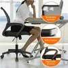Other Furniture Verstellbarer Bürodrehstuhl aus Netzstoff mit mittlerer Rückenlehne und Armlehnen, Schwarz, Q240129