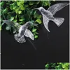 Inne świąteczne zapasy imprezowe 18pcs Przezroczysty krystalicznie akrylowy ptak hummingbird mur do wiszącego domu scena ślubna tło dhult