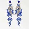 Kolczyki z kroplami z ciemnoniebieskiej serii stadnorki dla kobiet 2022 Trend Luksusowy kwiat geometryczny akrylowy kryształowy vintage biżuteria YQ240129
