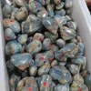 Decorative Figurines 6cm Natural Blue Power Stone Heart Crystal Positive Energy Reiki Gems Healing Home Decoration Gift