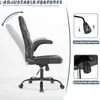 Autres meubles Dumos Grey Gaming Chair PU Bureau en cuir Bureau à bras rabattables Bureau réglable en hauteur avec roulettes Ordinateur Lumba Q240129