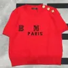 2024SS Dames T -shirt Designer T -shirt Fashion Letter Borduurwerkafbeelding Korte Korte mouwen Sweater Casual Round Round Round Round Tullover Korte gebreide tops