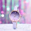 Charmoso 2021 céu estrelado miboni relógio de quartzo feminino ametista roxo estudantes relógios pulseira fina lindas mulheres relógios de pulso217b