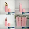 Wholesale 50Ps 60Ml Pink Plastic Foam Pump Refillable Empty Cosmetic Bottle Lashes Cleanser Soap Dispenser Shampoo With Golden Drop D Dhp2Q