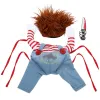 Roupas cães gato gato animal de estimação engraçada figurina chucky mortal