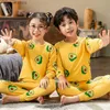 Giyim setleri çocuk pijamaları set karikatür panda çocuk pijama bebek erkek kıyafetleri kızlar uyku takım elbise çocukların üst ve alt bez gece kıyafetleri