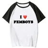 Koszulki kobiet t-shirty femboy kobiety graficzne manga tshirt żeńskie odzież uliczna