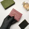 designer card holder luxury men cardholder short wallet men women credit clutch card slot pattern print cardholder mini purse case genuine leather bags