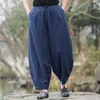 Pantalons pour hommes 2024 Printemps Automne KPOP Style de mode Harajuku Slim Fit Pantalon Lâche Tout Match Casual Lin Jambe Large Knickerbockers