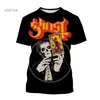 T-shirts pour hommes Summer Male Ghost Band Horreur 3D T-shirt imprimé Mode Fun Hip Hop Personnalité Street Baggy Plus Taille O Cou Top à manches courtes