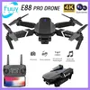 Dronlar Yeni E88 Pro Drone Professional 4K Geniş Açılı HD Kamera Yüksekliği Sabit Uzaktan Kumanda Katlanabilir Quadrotor Helikopter Oyuncak YQ240129