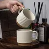 Ensemble de tasses à café, verres à boissons, bureau, cuisine, salle à manger, 2 pièces, tasse japonaise rétro, lait crémeux, thé, céramique blanche, 240ml