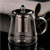 Chaleira de vidro resistente ao calor, bule de chá flor conjunto pu'er café bule de chá conjunto de coador de aço inoxidável promoção 242m