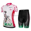 Erkeklerin Trailtsuits Pro Team Bisiklet Giyim Kadınları Kısa Seve Bicyc Jersey Set Spor Giyim Hızlı Kuru Kadın Yol Bisiklet Giysileri FA RIDINGH2412978